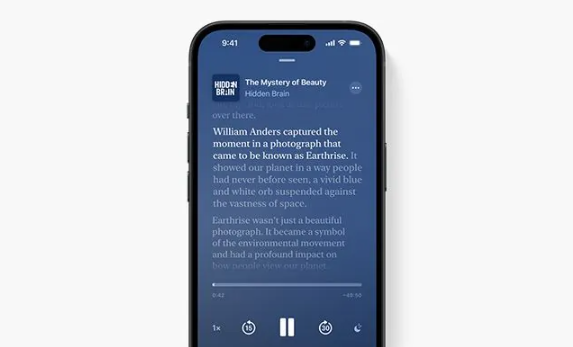 苹果iOS 17.4更新将推出播客音频转录功能，多国语言支持在望