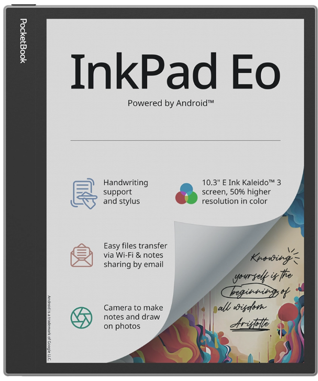 墨水屏升级！PocketBook InkPad Eo电子阅读器亮相，10.3英寸彩色显示仅售569欧元