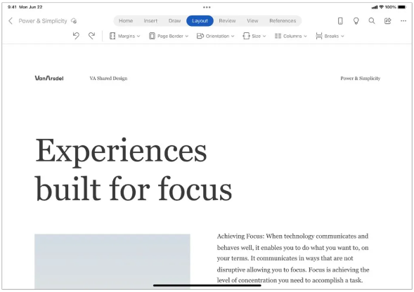 微软推出iPad版Word新页面边框功能，提升文档美观度
